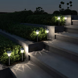 Pure Garden Solar Stainless Steel Outdoor Path Lights, 8pc