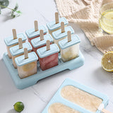 9 Piece Popsicle Molds Ice Pop Mold Reusable Ice Cream Maker, DIY Popsicle for Home