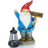 Vp Home Welcome Gnome With Lantern Solar Powered Led Light