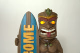 Vp Home Tiki Welcome Surfboard Solar Powered Led Light, Maya Totem Garden Lamp Skateboard