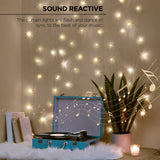 Merkury Innovations 200 LED Cascading Curtain Lights with Music Sync