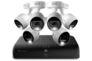 Lorex 4K Ultra HD Security System with 6 Active Deterrence Cameras