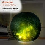 Alpine Corporation 7" Textured Glass Light-Up Gazing Globe with LED Lights