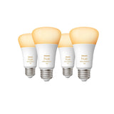 Philips Hue A19 Bluetooth 75W White Ambiance Smart LED Bulbs, 4-Pack