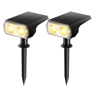 Litom 48LED Solar Landscape Spotlights, 2Pack 3 Lighting Modes & Light Sensor