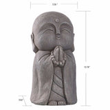 Stylecraft Jizo Monk Statue, 7.09" W x 8.66" L x 13.78" H