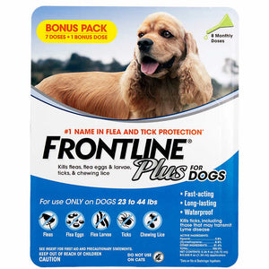 Frontline Plus Flea and Tick Protection Bonus Pack for Dog, Kills Fleas, Flea Eggs & Larvae, Ticks, & Chewing Lice