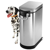 simplehuman 40 lb X-Large Pet Food Can, 10.4"W x 18.1"D x 27.4"H