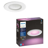 Philips Hue White and Color Ambiance 6" Recessed Downlight, 3-pack