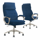 True Innovations Lillian Plush Velvet High Back Office Chair