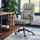 Thomasville Darius Bonded Leather Executive Chair, Adjustable Arm Rest Office Chair