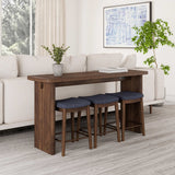 Pike & Main Isabel 4-piece Sofa Table Set, Mahogany Solids and Walnut Veneers