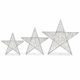 3 Pieces LED Star Set with 420 LED Lights, Stars sizes 36", 26", and 18"