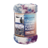 Life Comfort Sherpa Fleece Blanket, 90" L x 72" W