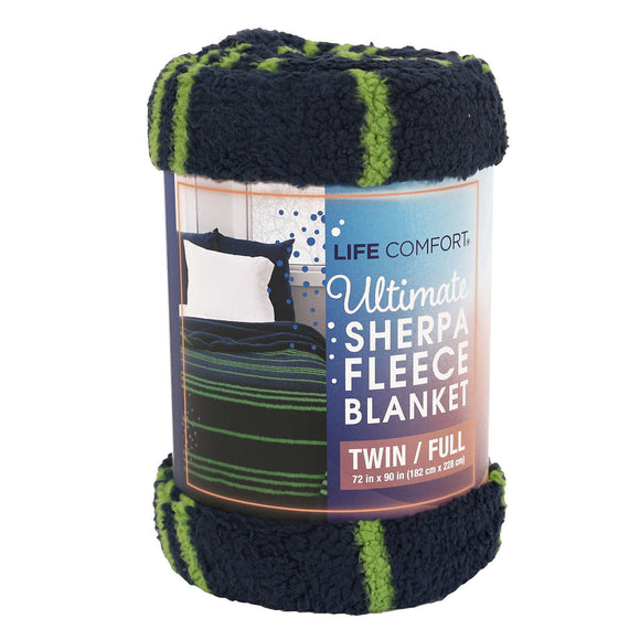 Life Comfort Sherpa Fleece Blanket, 90