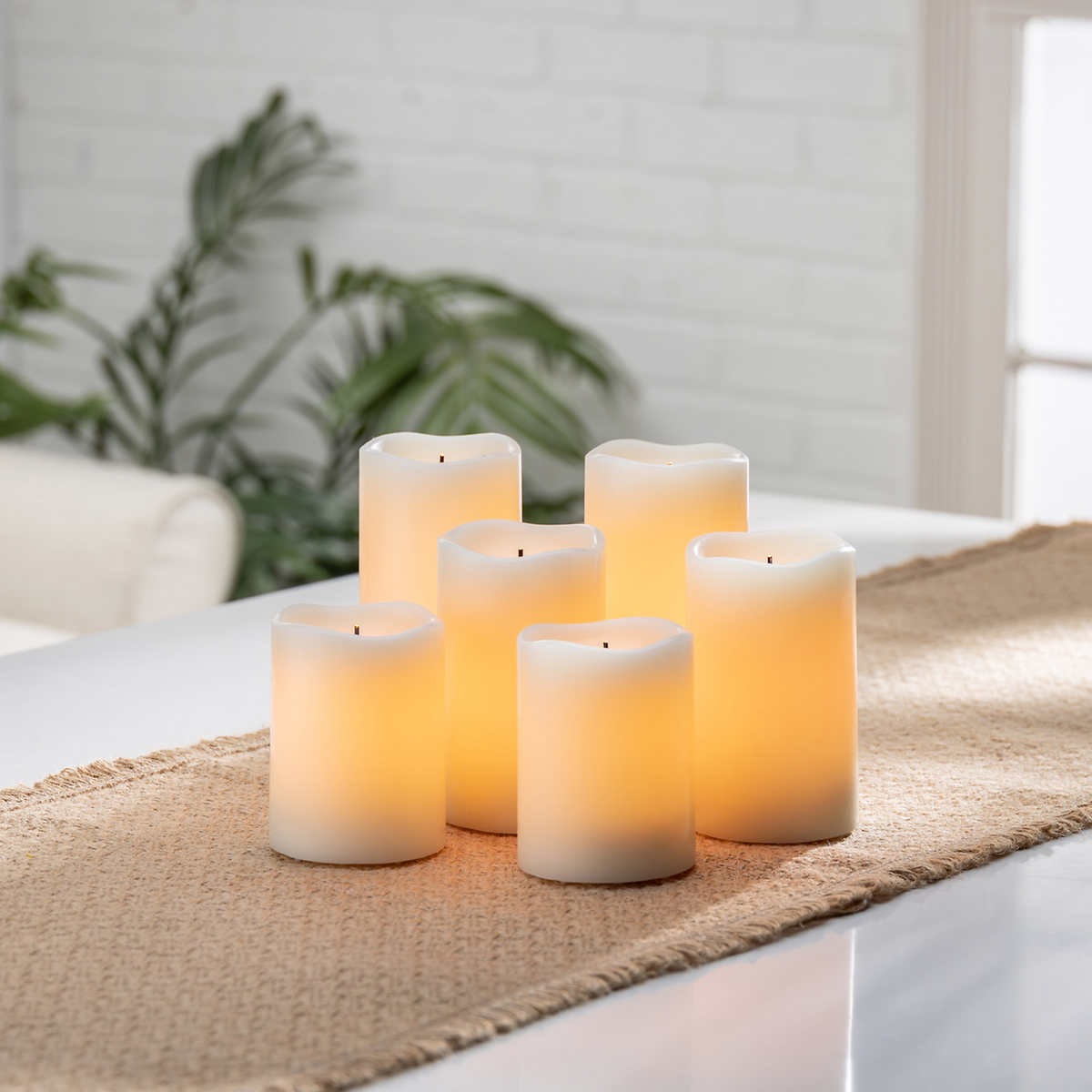 Gerson Glow Wick LED Color Changing Wax Candles, 6-piece