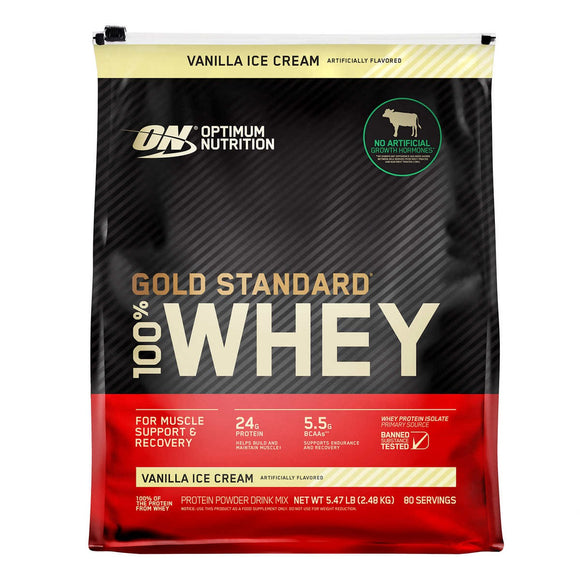 Optimum Nutrition Gold Standard 100% Whey Protein, 80 Servings 5.64 lbs