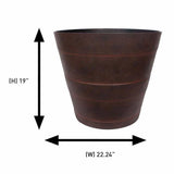 AMES Rustic Style Mason Resin Planter, 2-pack