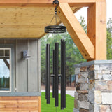 Stylecraft Harmonically-Tuned Aluminum Tubes Wind Chime, 8.9" Dia. x 61.4" H