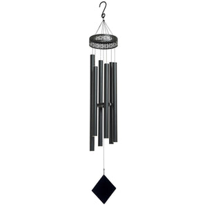 Stylecraft Harmonically-Tuned Aluminum Tubes Wind Chime, 8.9" Dia. x 61.4" H