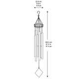 Stylecraft Harmonically-Tuned Aluminum Tubes Wind Chime, 8.9" Dia. x 61.4" H