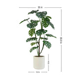 CGH Faux Monstera Tree, 35 “ L x 35 “ W x 65.9 “ H