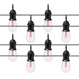 Merkury Heavy Duty Solar LED Cafe Lights, 20 Bulbs 30’ L