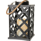 Merkury Woven Solar LED Candle Lantern, 9.25x5.5x5.5"