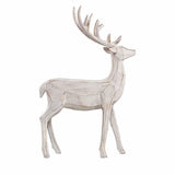 Holiday Rustic Deer, Set of 2 Rustic Hand-Painted Deer Figurine Decor