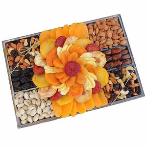 Vacaville Fruit Company Dried Fruit & Nut Wooden Gift Tray, 56 oz