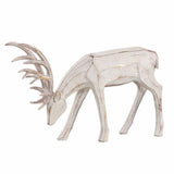 Holiday Rustic Deer, Set of 2 Rustic Hand-Painted Deer Figurine Decor