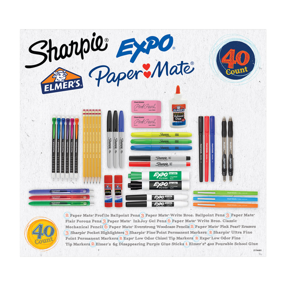 Paper Mate School Supplies Variety Pack, 40-Count Back-to-school Shopping List