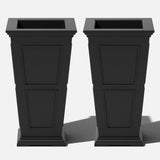 Veradek 2 Pack 28" Tall Brixton Resin Planter, 16 in. x 16 in. x 28 in.