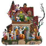 Disney Haunted Party House with Lights & Music, 12.5” (L) × 9.4” (W) × 12.5” (H)