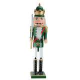 Northlight 24" Green Wooden Christmas Nutcracker King with Sword