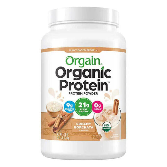 Orgain Organic Plant Protein Powder, Creamy Horchata, 2.74-pounds