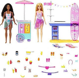 Barbie Dolls & Accessories Boardwalk Playset, Beach Boardwalk Brooklyn & Malibu 2 Dolls