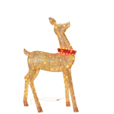 Set of 3 Lighted LED Deer Family w/ Bell Collars, Christmas Decorations