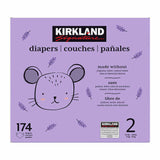 Kirkland Signature Diapers Sizes 1-2, W/ Exclusive Health and Outdoors Wipes