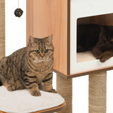Catit Vesper High Base Cat Tree, Cube Cave with 2 Platforms 22.05 x 22.05 x 47.83 in