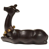 Set Of 2 Outdoor Brown Deer With Bells, Christmas decorations Indoor/Outdoor