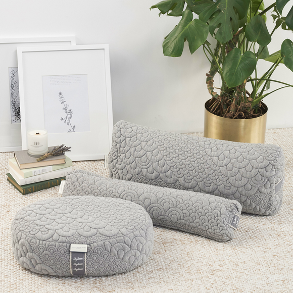 Crystal Cove Home Yoga Pillow Bundle, Yoga Bolster, Meditation Cushion & Pranayama Pillow