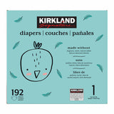 Kirkland Signature Diapers Sizes 1-2, W/ Exclusive Health and Outdoors Wipes