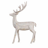 Holiday Rustic Deer, Set of 2 Rustic Hand-Painted Deer Figurine Decor