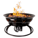 Global Outdoors Yellowstone Gas Fire Bowl with Decorative Pumice Stones