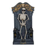 Animated Skeleton Tombstone With Lights And Music