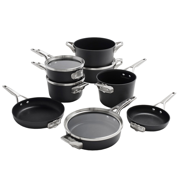 Calphalon Premier Space-Saving Hard-Anodized Non-Stick Cookware Set, 12-Piece