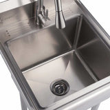 TRINITY Stainless Steel Utility Sink with Faucet, 18" X 16"