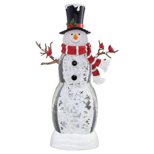 19.4” H Snowman Lantern with LED Lights