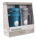 ThermoFlask 32oz Insulated Standard Straw Tumbler with Handles, 2-pack